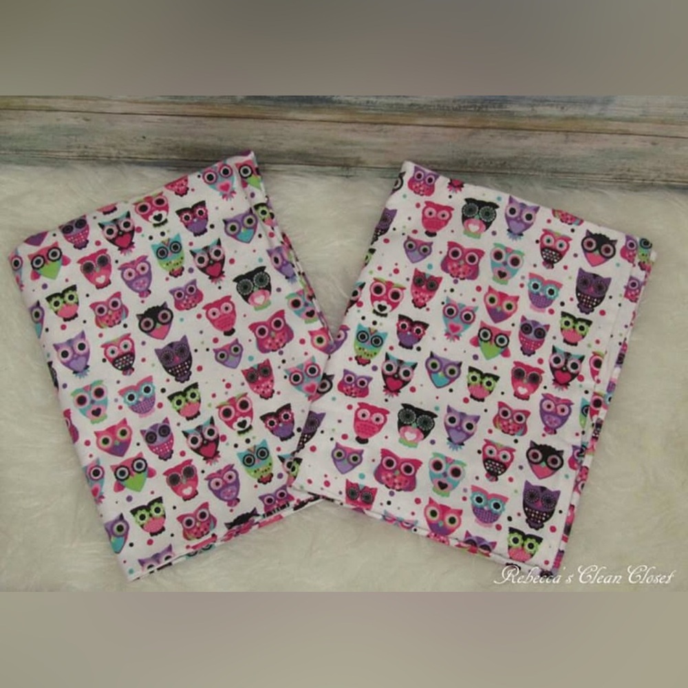 Colorful Owl Pattern Handmade Pillowcase in Standard Size NWOT!